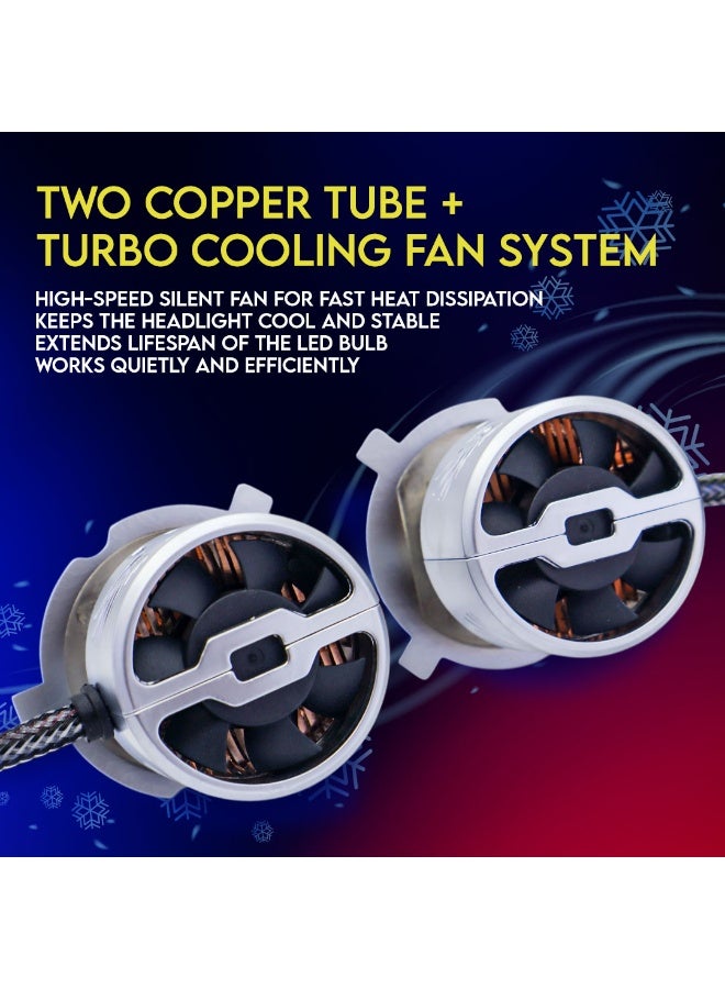 طقم لمبات ليد أمامية TL100 عالية القوة 360 درجة (قطعتين) – H11 | 200 واط | شعاع أحادي | 6000 كلفن مع درايفر | ضمان دولي لمدة 6 أشهر - Image 4